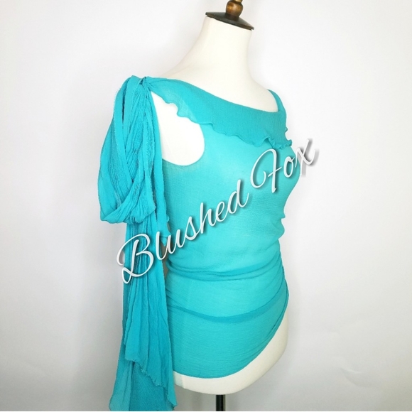 Vintage Chloe Horse Collection Top Silk Runway Blouse Stella McCartney Y2K - Picture 5 of 10